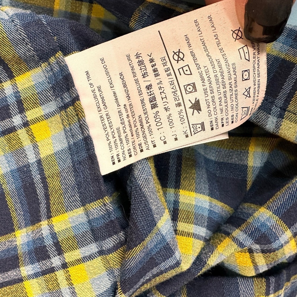 Arc'teryx Gryson Snap Button Blue and Yellow Plaid Casual Button Down Shirt - Picture 2 of 7